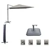Image de Proloisirs Set d'ombrage complet (1 parasol déporté NH 3x3 + 1 housse + 1 lestage) (TAUPE)