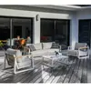 Image de Salon de jardin 4 places crème ProLoisirs Leather Teck