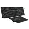 Image de Suza Advance - Clavier, souris et tapis de souris - sans fil - 2.4 GHz - AZERTY - Français - noir en occasion ou reconditionné