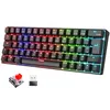 Image de Spirit Of Gamer XPERT K200 | Clavier Gamer sans Fil & Bluetooth RGB | KL AZERTY Ultra Compact 60% | Switches Rouges mécaniques Anti-Ghosting | Compatible Windows, Smartphone & Tablette (Noir)