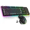 Image de Spirit of Gamer, Pack Clavier Souris + Casque sans Fil RGB, Compatible PS5/PS4 et PC, Clavier Semi-mecanique AZERTY FR Rétroéclairé, Casque Gaming sans Fil Bluetooth avec Micro Détachable