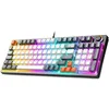 Image de Spirit Of Gamer - XPERT K350, Clavier Gamer Mécanique AZERTY, 97 Touches à Switch Marron 100% Antighosting et Remplaçables, 11 Modes de Rétro-éclairage RGB, Format Compact, 2 Switchs Inclus, Blanc