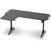Image de SPIRIT OF GAMER HEADQUARTER 600, Bureau d'Angle Gaming 160 cm, Grand Bureau Gamer avec Porte Gobelet, Crochet pour Casque et Support pour Câble, Table avec Rétroéclairage LED, Créez votre Setup Gaming