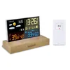 Image de La Crosse Technology - WS6206 Station Météo Coloré avec Design Moderne - Bois
