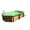 Image de Piscine Bois TONGA allongée en kit - 610 x 400 x 120 cm