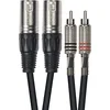 Image de Câble de 3 mètres de longueur. 2 XLR mâle à 2 RCA mâle
