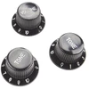 Image de Yellow Parts EZ1215B - Boutons Strat (1 Volume et 2 Tone) Noirs