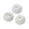 Image de Yellow Parts EZ1215W - Boutons Strat (1 Volume et 2 Tone) Blancs