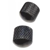 Image de Yellow Parts EZ1223B - Bouton Dome Metal Noir X2