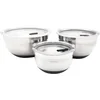 Image de Set De 3 Bols Inox/noir 16/20/24cm