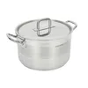 Image de Gam'Hotel Marmite Inox 50cm Induction - 58L avec Couvercle - Acier Inoxydable 18/8 - Poignées Anti Chaleur - Tous Feux - Argenté