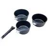Image de Set de 3 casseroles Alizée noir 16/18/20cm