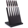 Image de Gam'Hotel - Bloc magnétique 6 couteaux à steak Hiromu noir/rouge -22x25x19cm OS