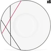 Image de Fauchon - 6 Assiettes dessert en Porcelaine Bistrot blanches - D.20 cm OS