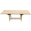 Image de CONCEPT USINE | Table de Jardin KAJANG en Teck Brut | 10 Places | Haute Résistance aux Intempéries | Rallonge Papillon | Bois Responsable | Dimensions 180-240 x 90 x 75 cm | Durable et Élégante
