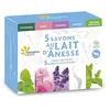 Image de Coffret de 5 Savons au lait d'ânesse Fleurance Nature, soins cosmetiques naturels, certifiés bio pour tous types de peaux, coffret cadeau 29551