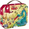 Image de Janod - Puzzle Enfant Dragons 54 Pièces - Jeu Educatif Motricité Fine et Concentration - Valisette Poignée - Fabriqué en France - Certifié FSC - Encres Végétales - Dès 5 ans, J02615