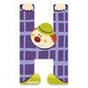 Image de Janod J04549 H Party B004XS8GQU Wooden Clown Letter, Multicolour, one Size