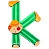 Image de Janod J04552 K Party B004XS8H64 Wooden Clown Letter, Multi-Coloured, One Size