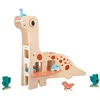 Image de Janod - Garage Dino Diplodocus pour Enfant - 4 Dinos à Pousser et 2 Cactus - Développe la Motricité Fine - Jouet en Bois FSC - Dès 24 Mois, J05835