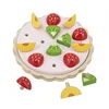 Image de Janod, Twist, Ma Première Tarte aux Fruits en Bois FSC, Dès 2 Ans | Fond de Tarte, 5 Demi-Fraises, 5 Quartiers de Pêche et 4 Morceaux de Kiwi, Motricité Fine et Coordination  il-Main