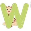 Image de JANOD Lettre série Sophie la girafe (bois) -w (j09567), multicolore (1)