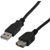 Image de MCL Samar - Rallonge de câble USB - USB à 4 Broches, Type A (M) - USB à 4 Broches, Type A (F) - 3 m (USB USB 2.0) - Noir