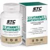 Image de STC NUTRITION - 33 Vitamins & Antioxydants - Formule Complète Synergisée - 11 Vitamines + 8 Minéraux + 6 Phytonutriments - 100% Végan - Conforme à la norme anti-dopage - 90 gélules - Cure 30 jours