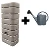 Image de Récupérateur d'eau de pluie 320L Dune coloris grège L.60 x l.40 x H.145 cm Belli avec kit raccord + arrosoir