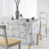 Image de Charme et Douceur Anais Nappe Rectangle Fils Coupes Imprimé, Polyester, Anthracite, 240x150 cm