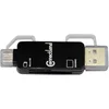Image de Connectland LECT-MUL-CAR-GC-809-BK-OTG Lecteur Multicartes Externe USB 2.0 256 Go Noir