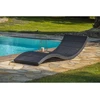 Image de DCB Garden - Bain de soleil cancun empilable en résine tressée noir - 190x62x47 cm OS