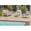 Image de DCB Garden - Salon de jardin Ibiza 5 personnes en aluminium blanc OS