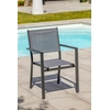 Image de DCB Garden - Fauteuil de jardin TOLEDE empilable en aluminium et textilène gris anthracite - 103x62x100cm OS