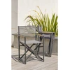 Image de DCB Garden - Fauteuil de jardin pliant HONFLEUR en aluminium et textilène gris anthracite - 53x53x88 cm OS
