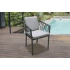 Image de DCB Garden - Fauteuil de jardin pilat en aluminium et corde gris anthracite OS