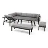 Image de DCB GARDEN Ensemble Repas de Jardin Antalya en Aluminium - Anthracite