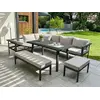 Image de Ensemble détente et repas 9 personnes Antalya DCB Garden beige et gris anthracite