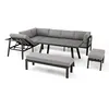 Image de Salon de jardin ANTALYA 9 places en aluminium - GRIS ANTHRACITE