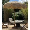 Image de DCB Garden - Parasol à franges HAWAI en acier finition bois marron - D.200 OS