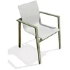 Image de DCB GARDEN - Fauteuil de jardin MIAMI en aluminim kaki et textilène gris