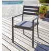 Image de DCB Garden - Fauteuil de jardin empilable PELOSA en aluminium gris anthracite - 103x62x100cm OS