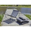 Image de DCB Garden - Rocking chair de jardin CAPRERA en textilène et inox gris - 70x120x110 cm OS