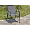 Image de DCB Garden - Fauteuil de jardin empilable FLORIDE en textilène et aluminium gris anthracite - 103x62x100cm OS
