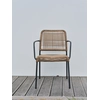 Image de DCB Garden - Fauteuil de jardin empilable MARCEAU en corde et acier gris anthracite et marron OS