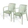 Image de Lot de 2 fauteuils de jardin - CITY GARDEN - Tiago-FT - Empilable - Olive