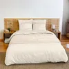 Image de Parure de Lit 220x240 Adulte - Housse de Couette 220x240 cm Uni avec Velours Côtelé + 2 Taies d'oreiller 63x63 cm - Set de 3 Pièces en Polyester (Crème)