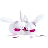 Image de Doudou et Compagnie - Coffret Chaussons avec Hochet - Lapin Cerise - Boite Cadeau - Blanc et Rose - De 0 à 6 Mois - Doux et Chaud - Idée Cadeau Naissance Fille - DC2702