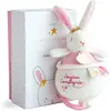 Image de Doudou et Compagnie - Doudou Lapin Boîte à Musique - Cadeau Naissance idéal pour Bébé Fille - Kit Naissance Doudou Musical Lapin Etoile - Rose - 17 cm - Pelidoudou - DC3519