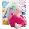 Image de Doudou et Compagnie - Peluche Flamant Rose Avec Bonnet - 15cm - Minizoo - DC3525